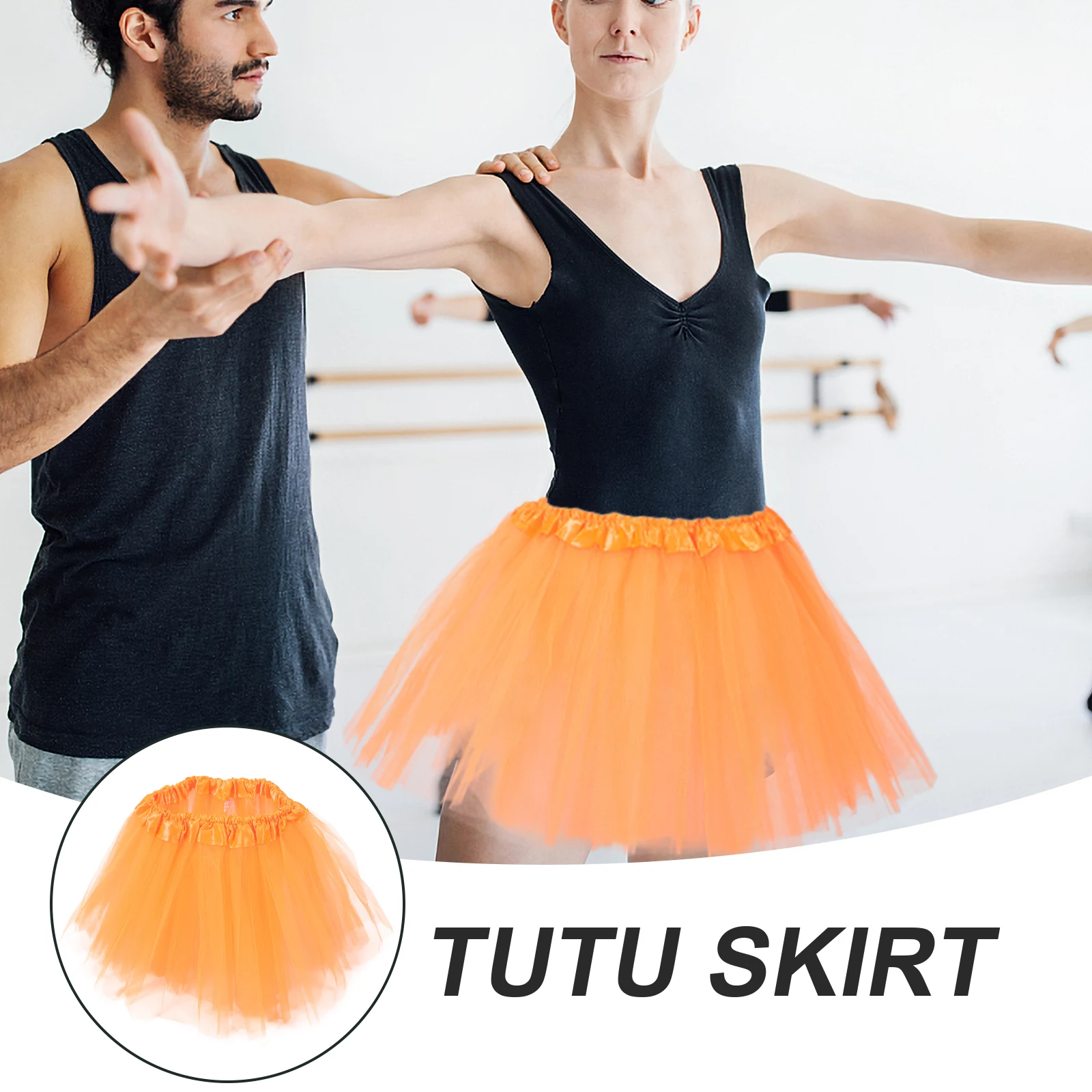 

Three-layer Tutu Skirt Women Gauze Party Dress Up Adults Yellow Skirts Lightweight Breathable Costumes Halloween Christmas