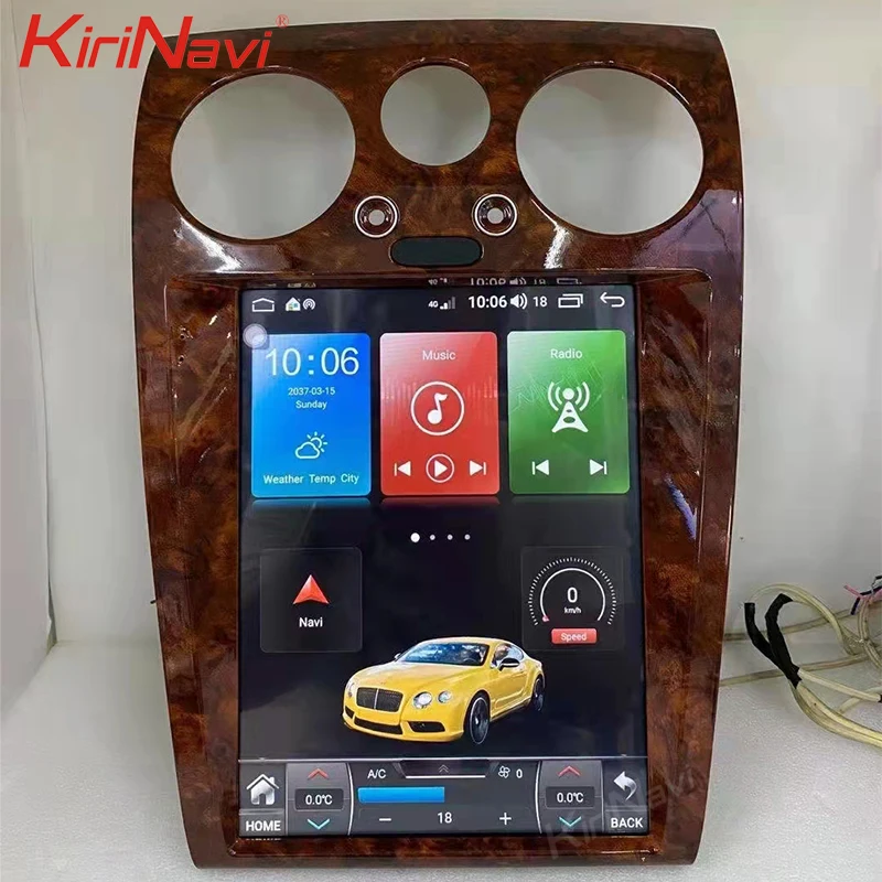 KiriNavi Vertical Screen For Bentley Flying Spur Continental 2004-2012 Android 13 Car DVD Player Auto GPS Navigation 4G Stereo