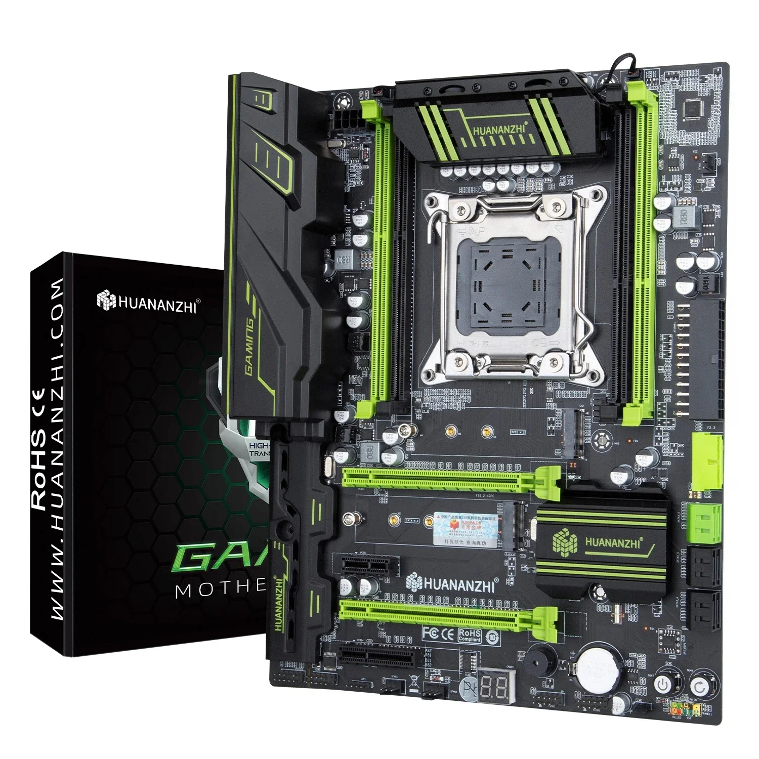 X79 motherboard LGA2011 DDR3 USB3.0 SATA3 PCI-E M.2 SSD support REG ECC memory and Xeon E5 processor