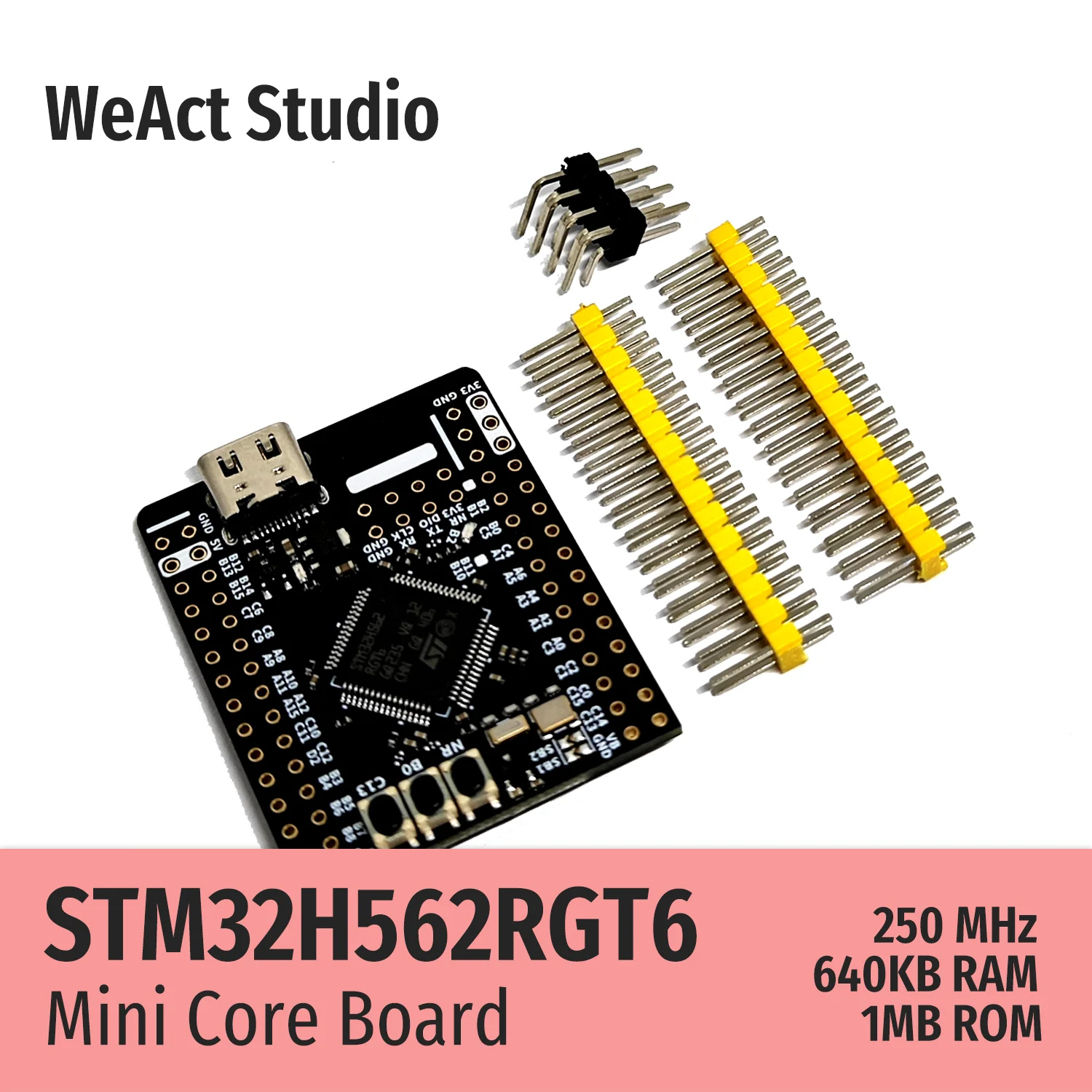 Weact stm32h562rgt6 stm32h562rg stm32h562 stm32h5 stm32 core board demo board