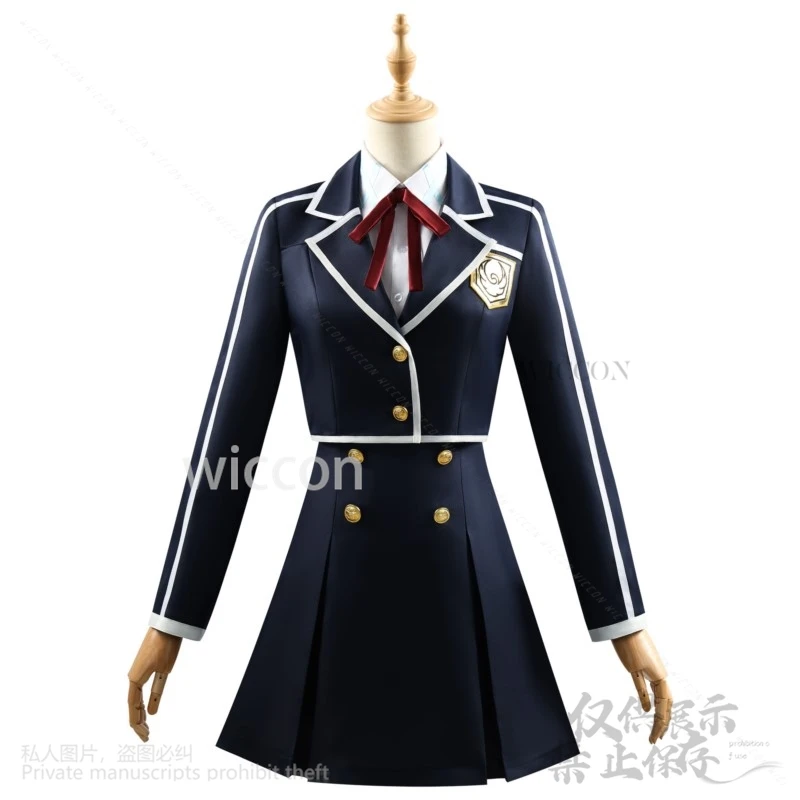 Disfraz de Anime Sword Art Online para mujer, Cosplay de saxuki Asuna, uniforme escolar JK, vestido con peluca, fiesta de Halloween y Navidad, Cos Roleplay