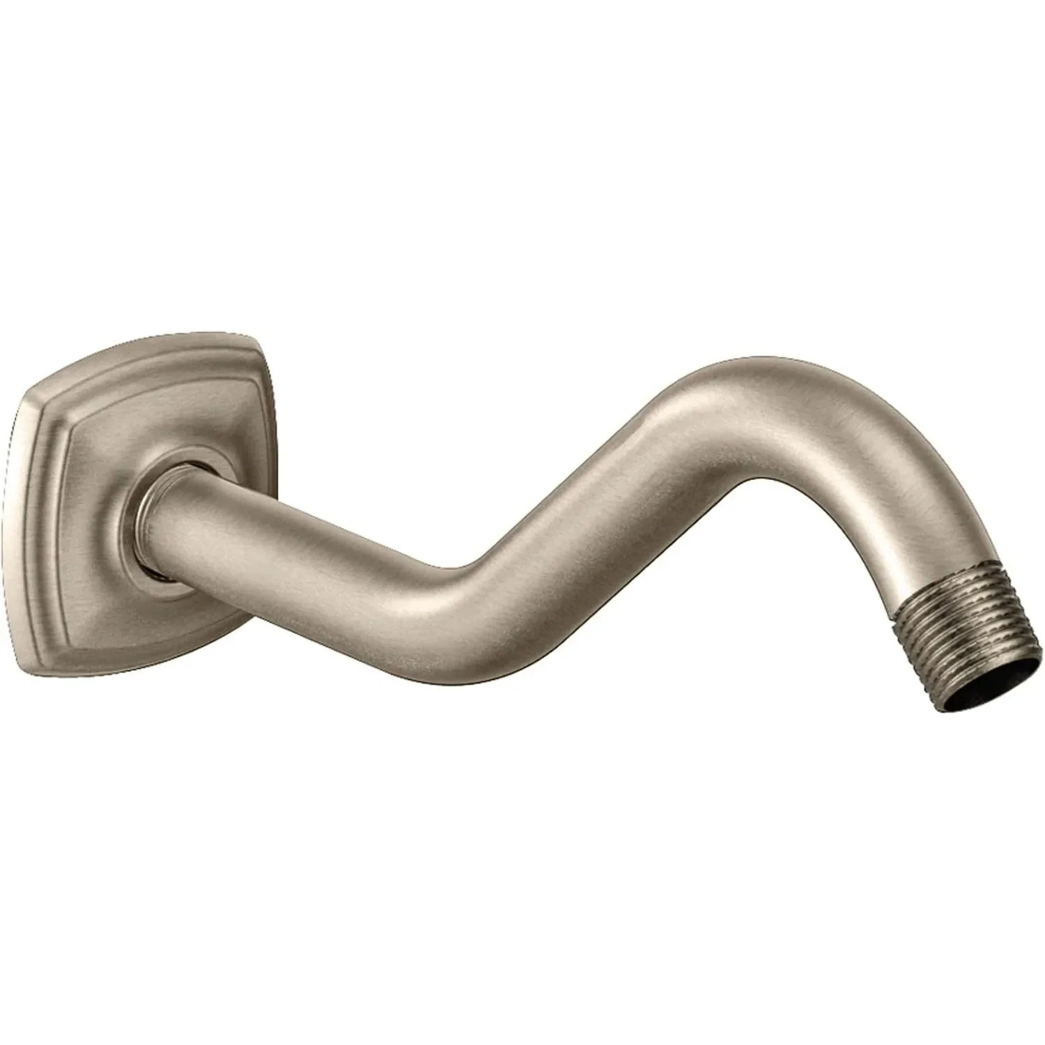 61951BN Curved Shower Arm W/ Wall Flange,Brushed Nickel Brushed Nickel Finish Provides A Lightly Brushed Warm-grey Metallic Look