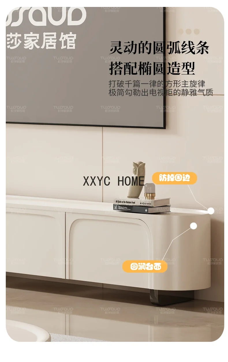 Напольный шкаф для телевизора во французском кремовом стиле, маленькая квартира, гостиная, дом, современный минималистичный напольный шкаф