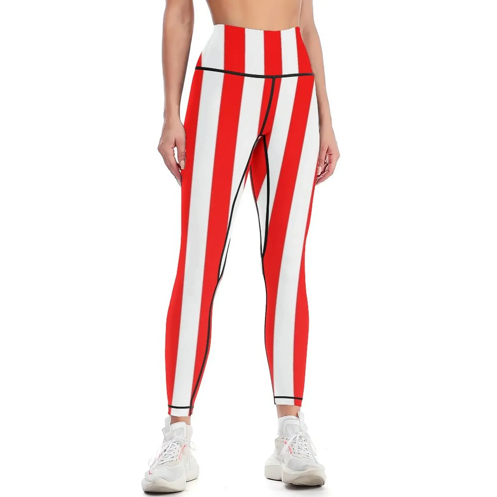 

Red Stripes Leggings Sportswear woman gym Sports pants woman Women's trousers Womens Leggings