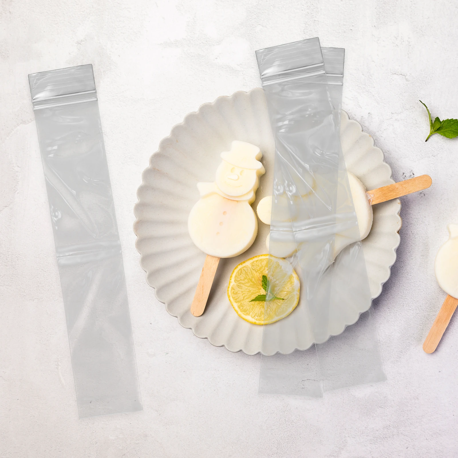 

100pcs Ice Molds Double Seal Leak Proof Popsicle Bags Bulk Freeze Candy Plastic Bags Portable Ice Cream Molds Bag Treats