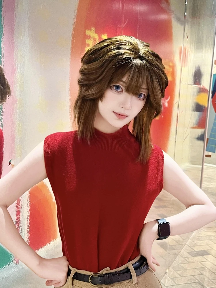 زي تنكري لشخصية أراي شينيتشي من أنمي المحقق كونان، شعر رمادي للأطفال، يشمل الفستان والإكسسوارات