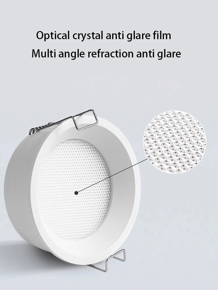 Led Downlight Ultra Thin Anti Glare Ceiling Lamp Recessed Round Down Light 7W 10W Opening 75mm Spotlight For Home Room Kitchen