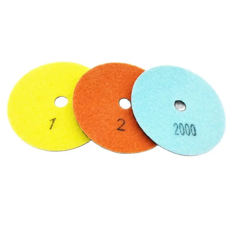 4" 인치 100mm 3 PCS 세트 콘크리트 테라조 워터스톤 두께 6mm용 스텝 다이아몬드 연마 패드