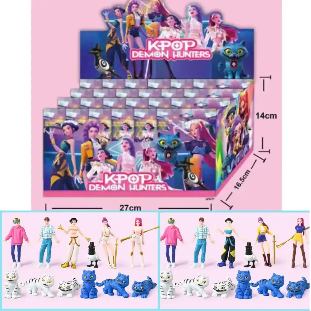 24個入りランダムブラインドボックス 5-12cm アニメ KPOP デモンハンターズ ガールズグループ RUMI MIRA ZOEY フィギュア アクション PVC モデル おもちゃ 飾り ギフト~@@ #