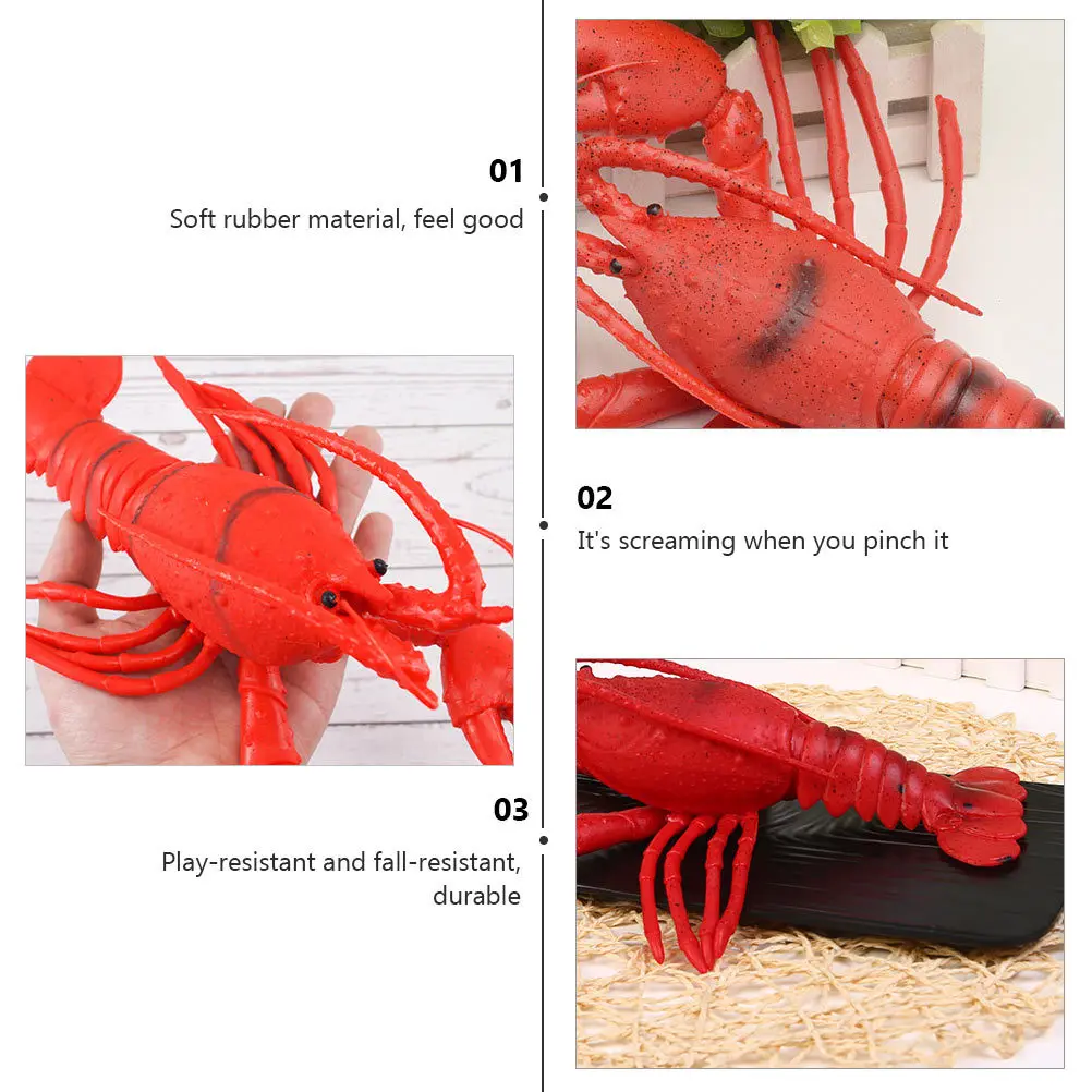 

2pcs Lobster Animal Lobster For Kids Educational Sea Animal Creatures Playthings Marine Creature Figure Handheld