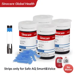 diabetes medical test Sinocare Safe AQ Blood Glucose Test Strips ( for Safe AQ Smart, Safe AQ Voice only)