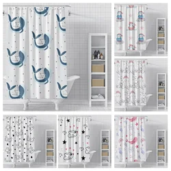 Home decoration shower curtains for bathroom waterproof curtain fabric Modern Nordic style Living Roomcute animal cartoon dogs
