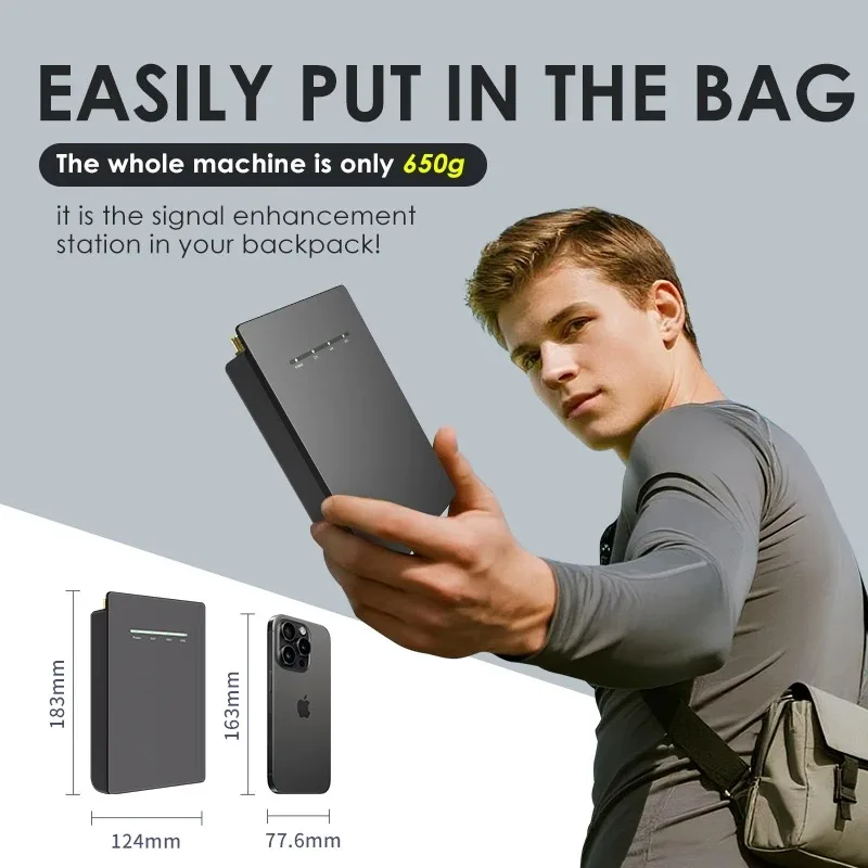 3 Band Signal Booster 900/1800/2100MHz with Built-in Antenna Dual-Purpose Power Bank Mobile Phone Boosting Device