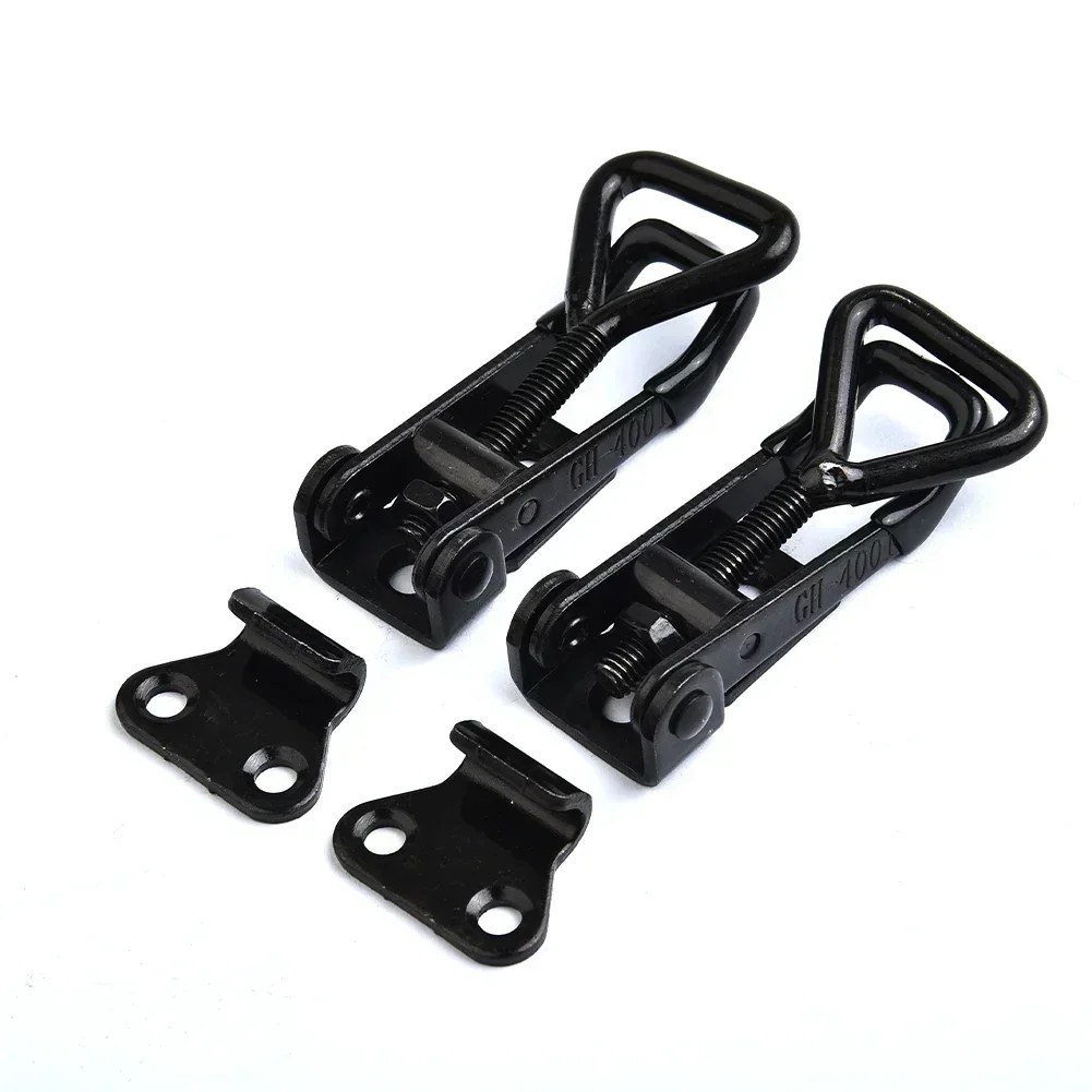2pcs GH-4001 Adjustable Toggle Clamp Steel Hasp Catch Clip Quick Fixture 220lbs Toggle Clamp For Home Sliding Door Furniture image 4