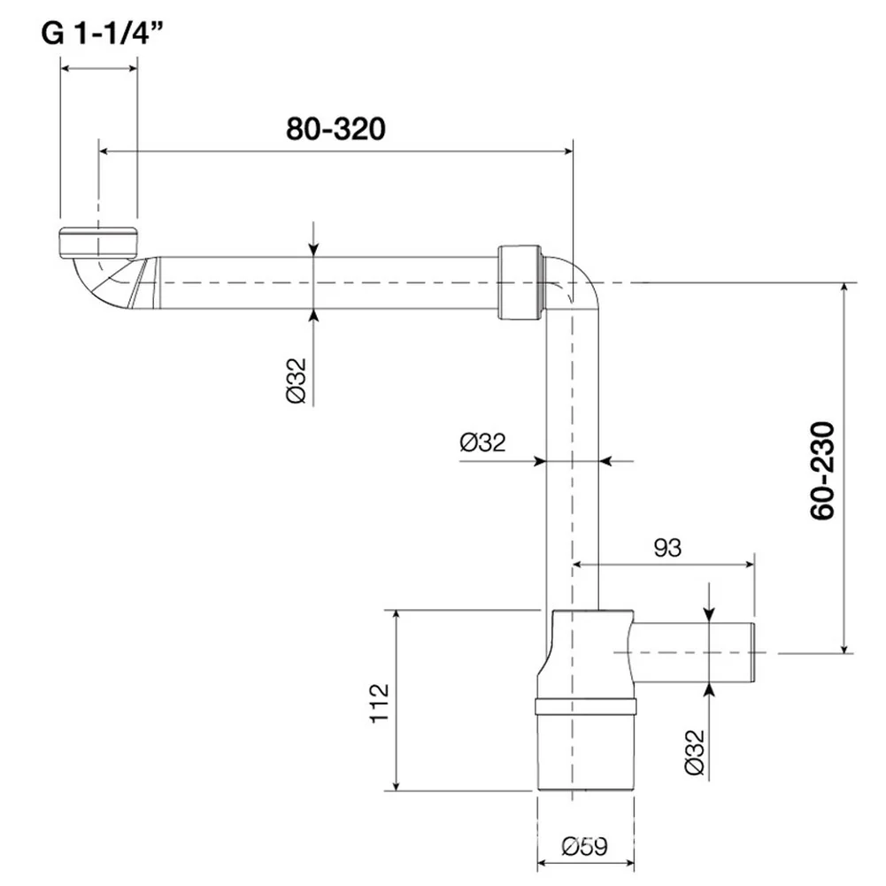 Compact Swivel P Trap Drain Pipe for Wall Mounted For Sink Basin Adjustable 360 Degree Rotation Easy Installation
