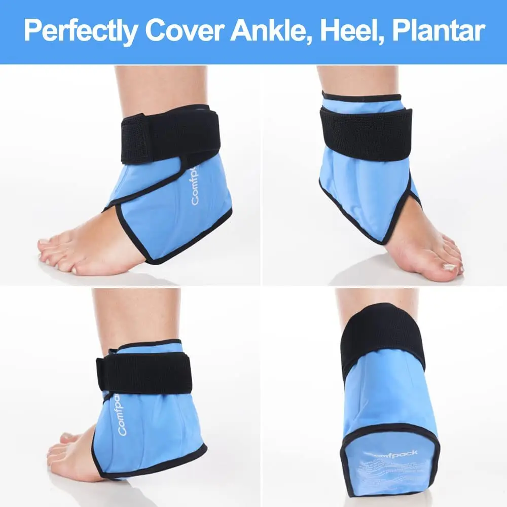 Ankle Brace Support Ice Pack Wrap For Foot Injuries Pain Relief Hot Cold Therapy Heel Ice Pack For Ankle Sprain Swelling