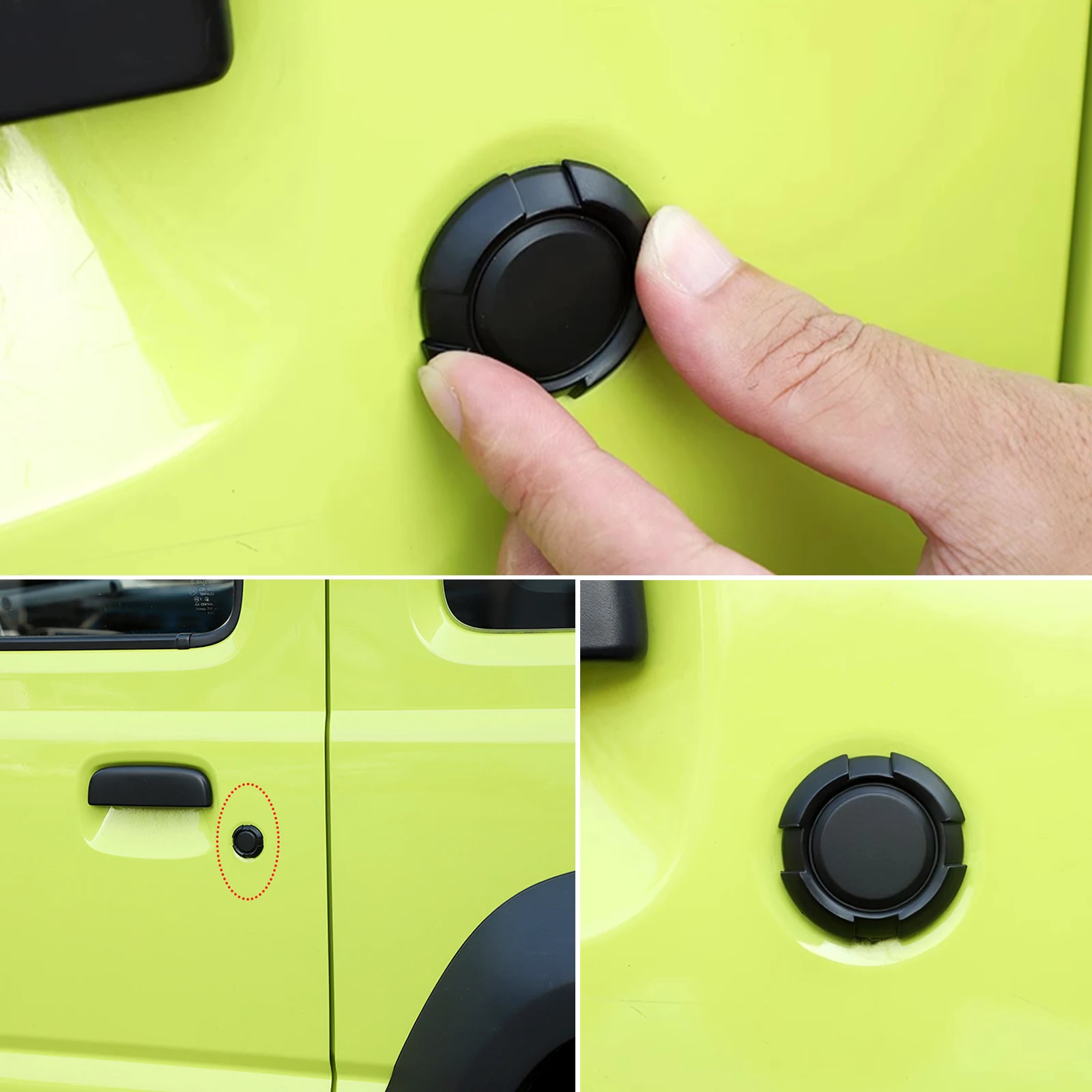 For Suzuki Jimny JB64 JB74 2019-2022 Door Lock Cover Exterior Accessories Magnetic Car Door Key Hole Trim Cover 2PCS