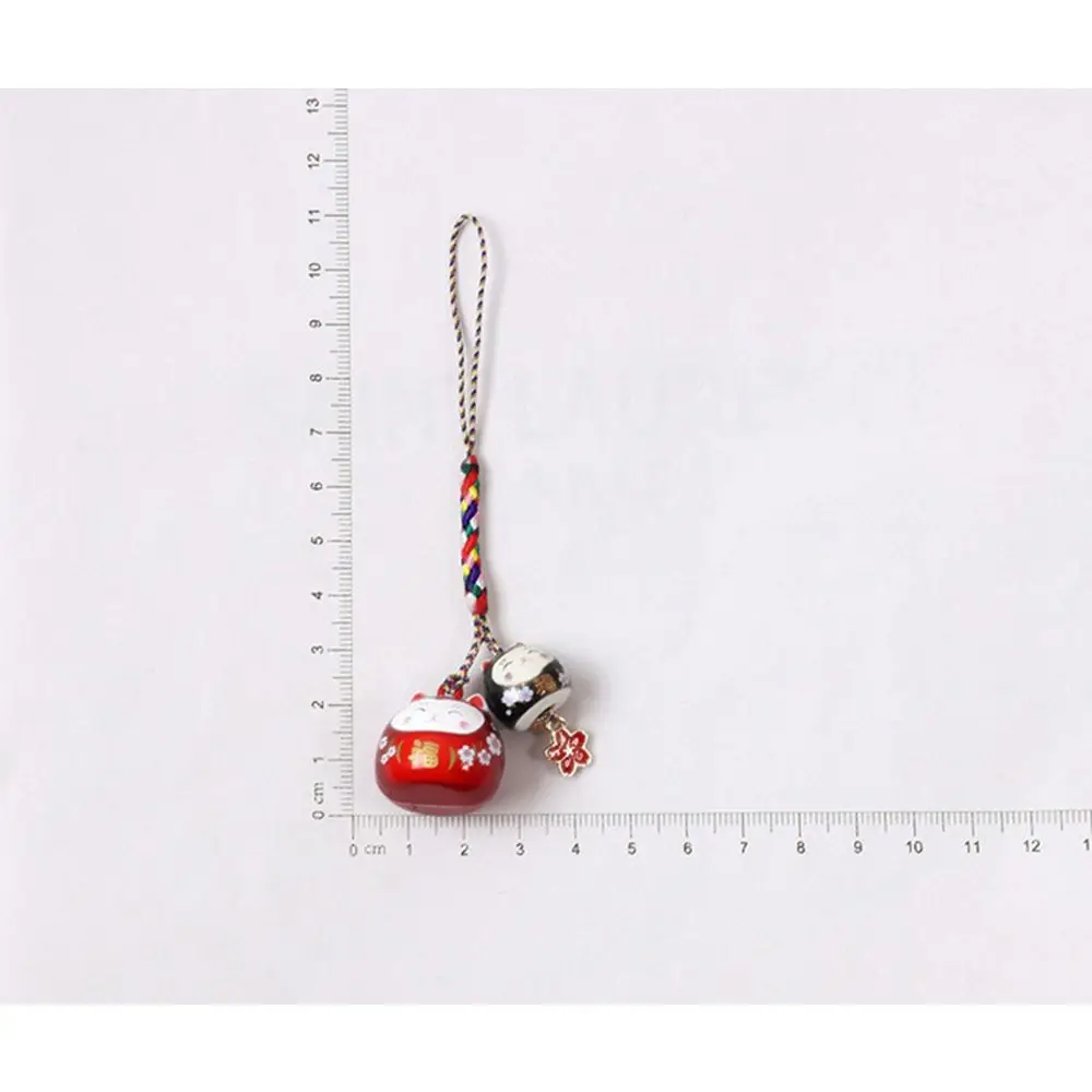 

Mobile Rope Gift Bell Pendant Key Holder Bag Pendant Sakura Cat Phone Strap Lucky Cat Keychain Keyring Mobile Phone Lanyards