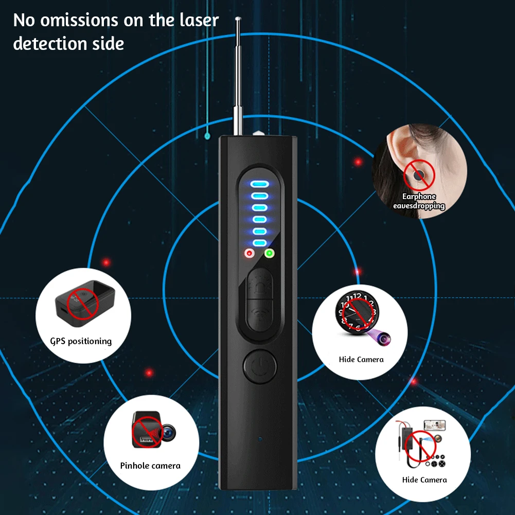 Mini wykrywacz urządzeń antyszpiegowskich przenośny wykrywacz urządzenie podsłuchowe do domowych biur samochodowych