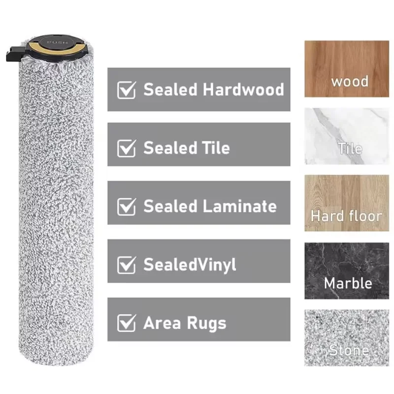 Roller Mop For Dreame Aqua10 Ultra Roller/Aqua10 Ultra Track/Aqua 10 Pro Track/X50 Pro Robot Vacuum Cleaner Roller Brush Cloth