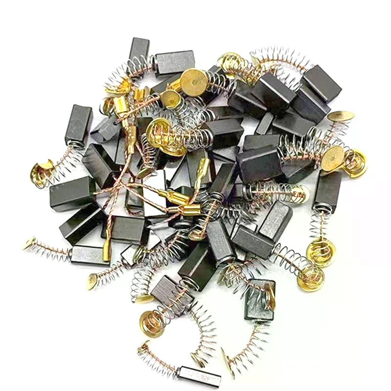 50pcs Carbon Brush Replacement Kit Fit For Drills Sanders Grinders & Motors Durable Motor Parts