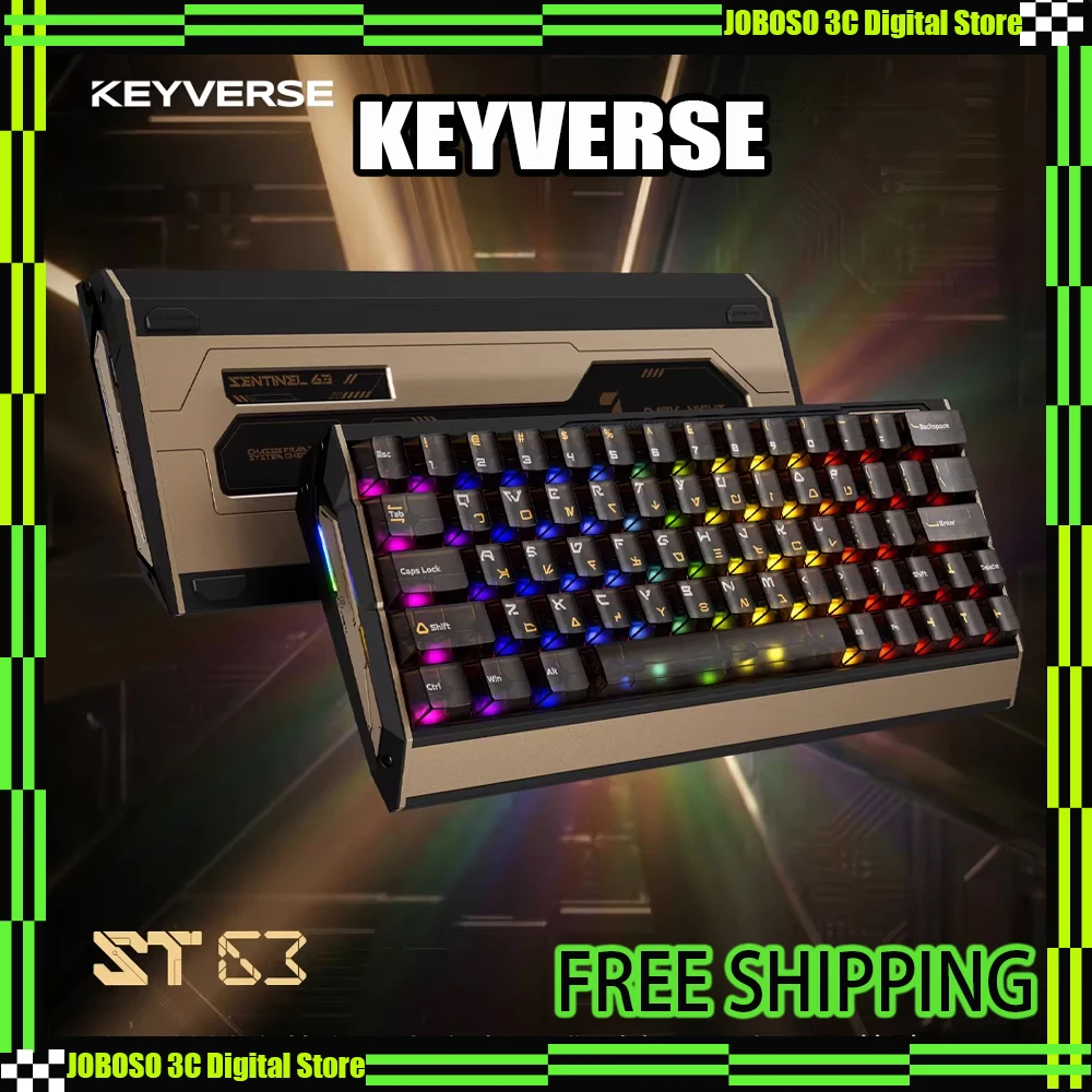 

Механическая клавиатура Keyverse ST63 с магнитными переключателями, алюминиевый корпус, датчики Холла, 8000 Гц, RT0.01мм, проводная, для гейминга, аксессуары для ПК