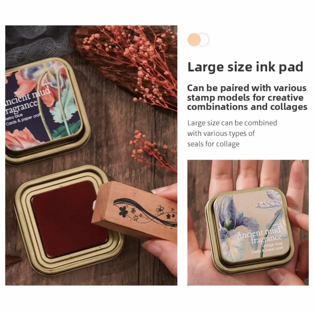 New Universal Student Ink Pad Square Oil-based ink & felt Self Ink Stamp Multiple Colors Stationery Inkpad for Students