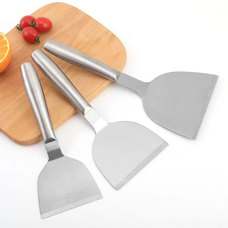 

Stainless Steel Steak Spatula Pancake Scraper Turner Grill Beef Fried Pizza Shovel With Wood Handle Kitchen BBQ Tools