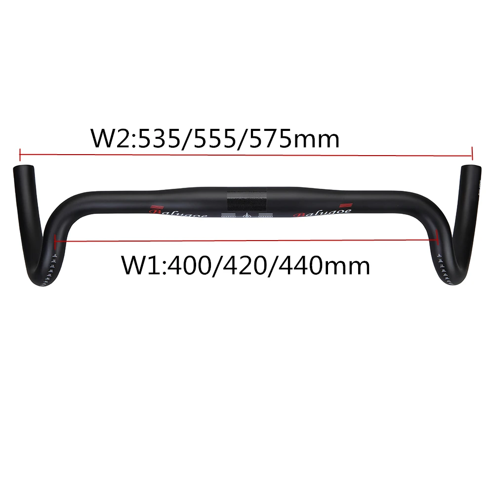 2022 New Balugoe Carbon Fiber Gravel Road Bicycle Handlebars Mountain Bike Handlebar Big Flare Bar 400mm 420mm 440mm  30 Degrees