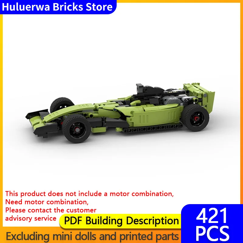 

Модель скоростного гоночного автомобиля MOC, строительные кирпичи F1, формула, гоночная модульная технология, подарки, праздник, сборка, детские игрушки, костюм