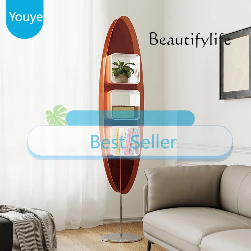 N19 Sailing acrylic shelf floor-to-ceiling integrated bookshelf display designer creative storage cabinet living room side cabin