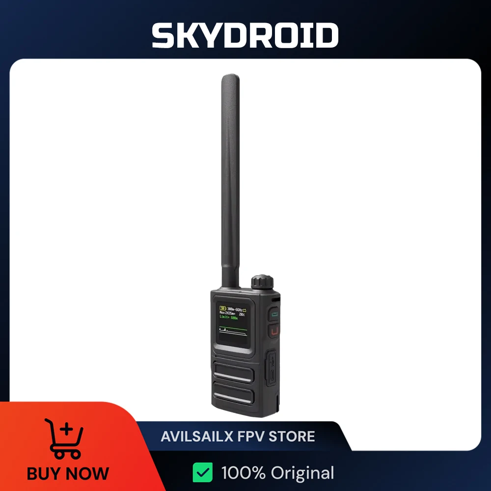 

Детектор дронов Skydroid S10, диапазон 6 ГГц, 300 м с аккумулятором 3000 мАч, поддержка русско-английской ручной сигнализации для дронов