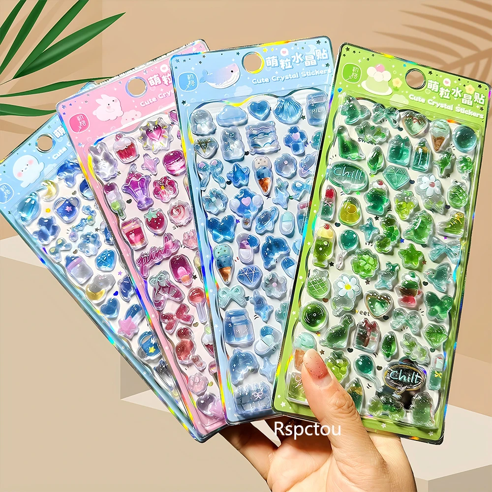 

Набор из 4 милых 3D-наклеек с фруктами и животными для скрапбукинга, декора чехлов для телефонов, школьных принадлежностей и подарков