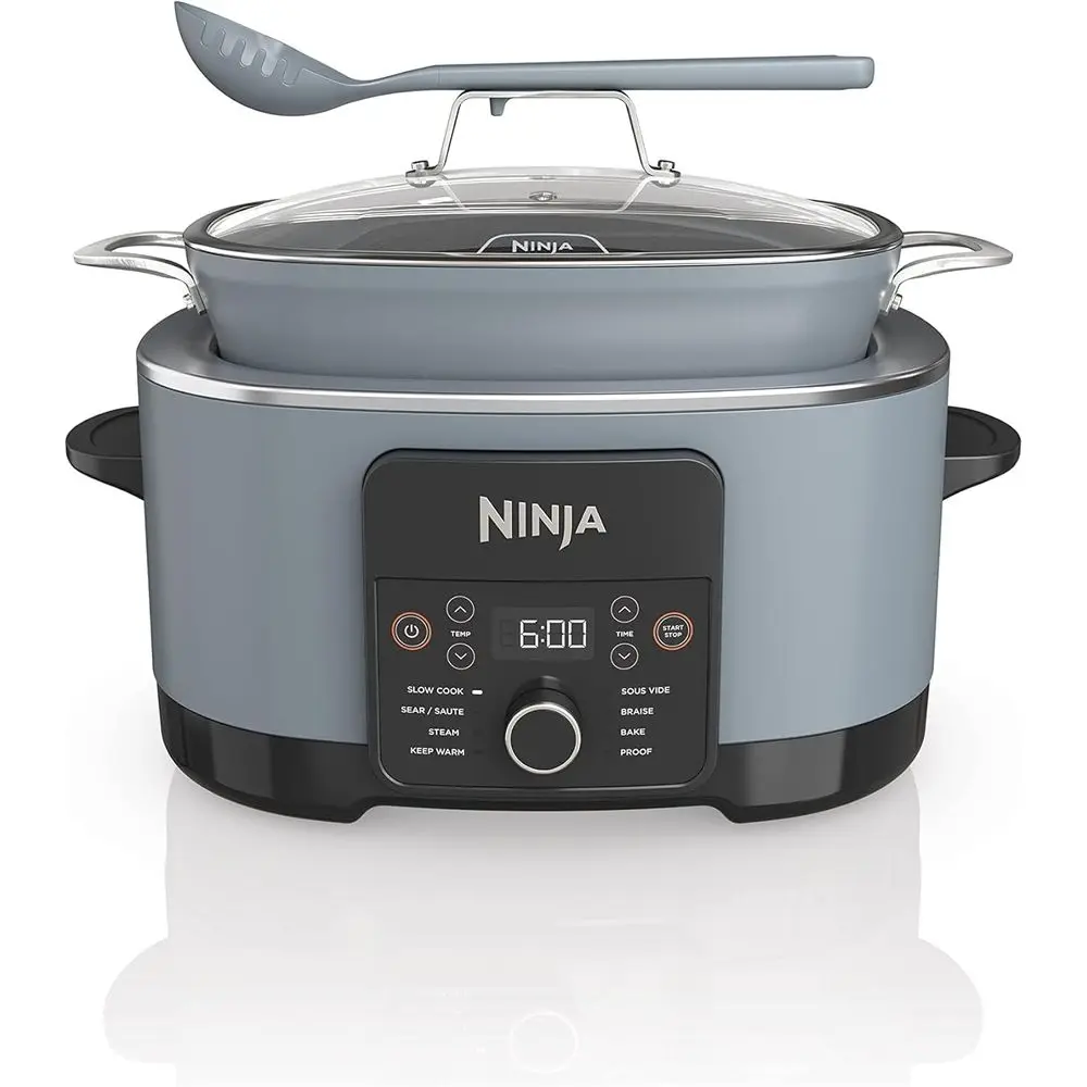 MC1001 oodi PossibleCooker PRO 8.5 Quart Multi-Cooker, with 8-in-1 Slow Cooker, Dutch Oven, Steamer, Glass Lid Integrated Spoon,