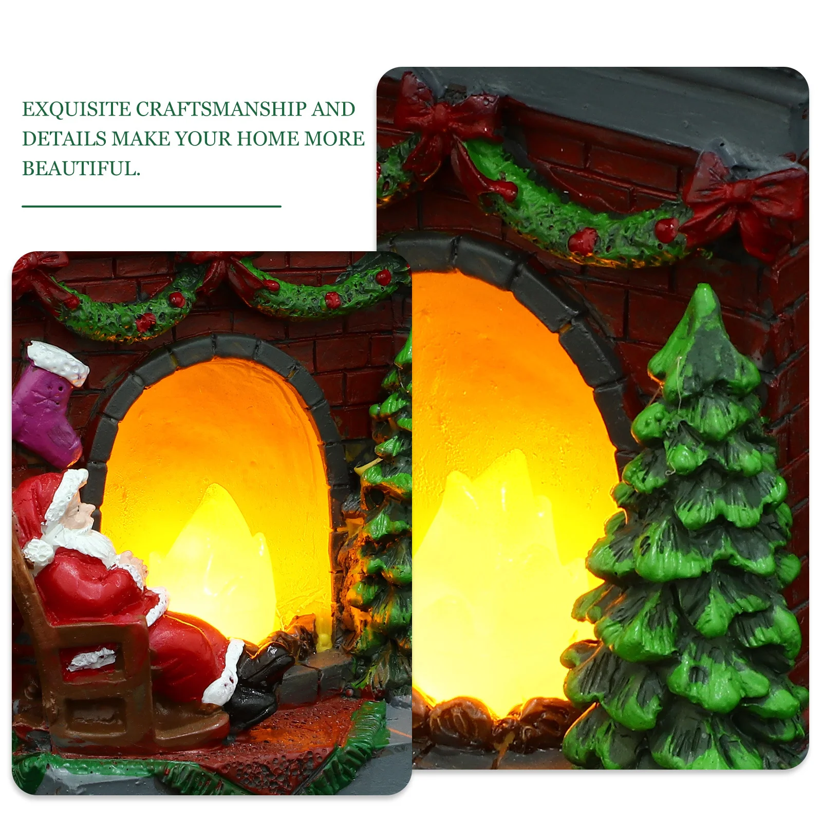 1 قطعة الراتنج سانتا كلوز الجدول مصباح مضيئة الموقد ديكور عطلة عيد الميلاد ضوء خمر عيد الميلاد الديكور منضدية ديكور #1