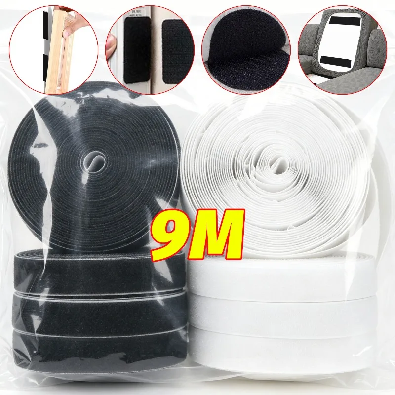 

Velcros Self-Adhesive Hook and Loop Tape Carpet Anti Slip Gripper Sewing Fastener Tape Auto Self Adhesive Strong Glue Strip