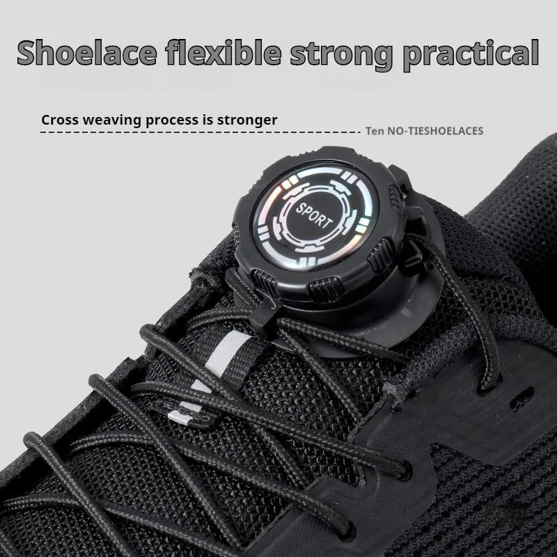 Automatic Shoelaces Without Ties Install Simple Swivel Buckle Laces Thick Rope Tennis Sneakers Shoelace Shoe Accessories 1 Pair