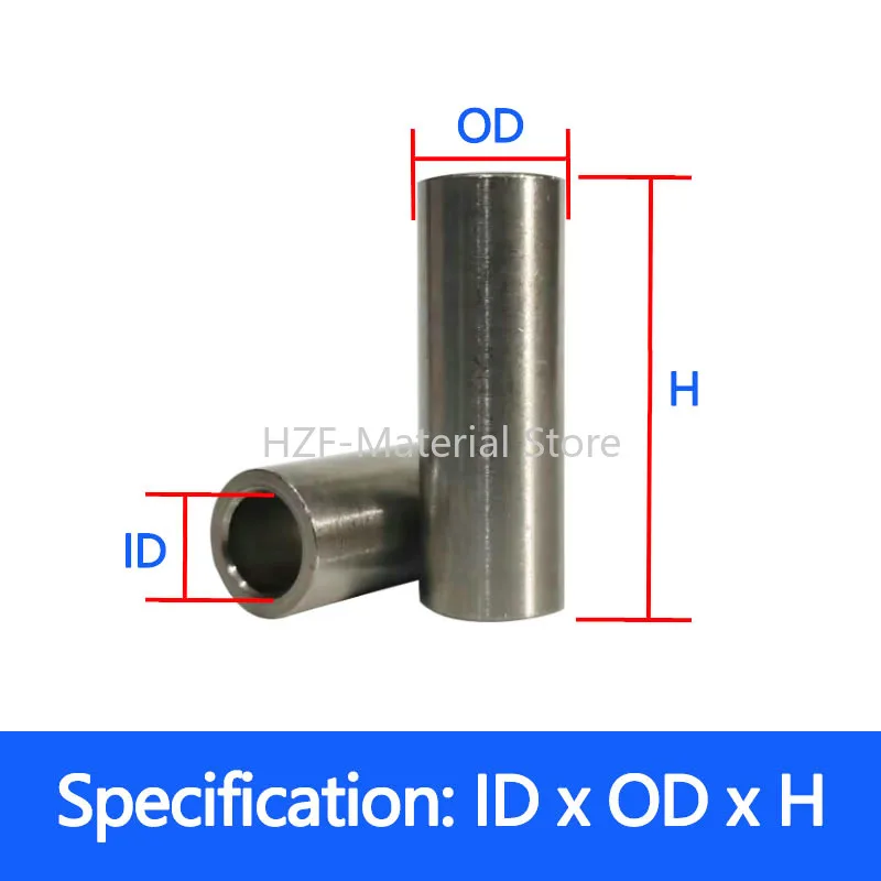 2/4/5/10Pcs 304 Stainless Steel Bushing ID 3mm Hollow Bushing Extended Cylindrical Steel Toothless Screw Sleeve OD 4mm 5mm 6mm