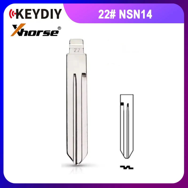 10pcs For Nissan Sunny Tiida Teana for KD keydiy xhorse VVDI remotes universal No.22 Uncut flip Metal key blade 22# NSN14