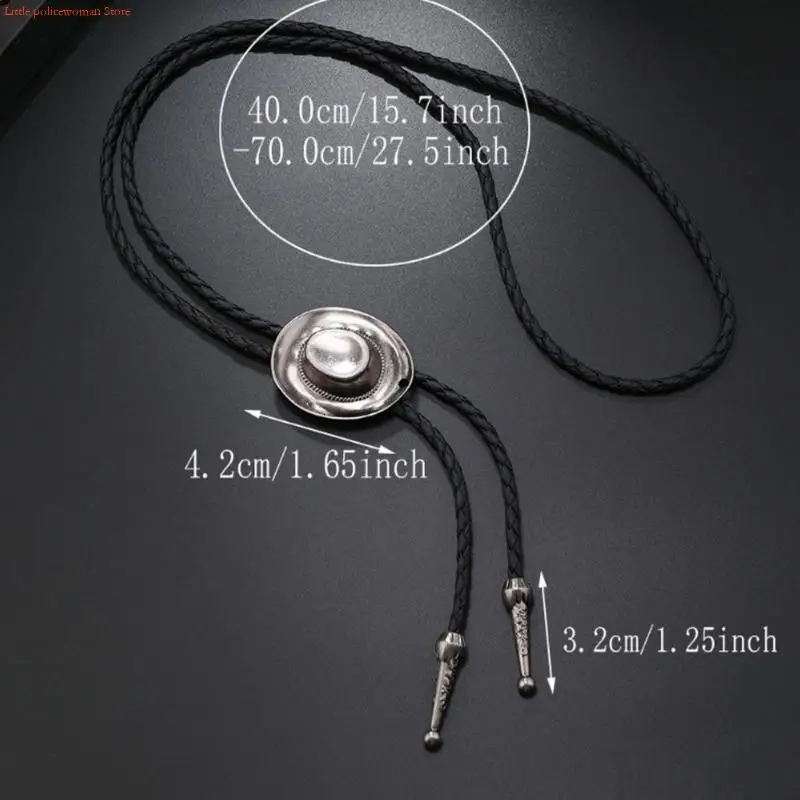 F92D MEN GENTERS WESTRY BOLO TIE COWBOY HAT HAT METAL