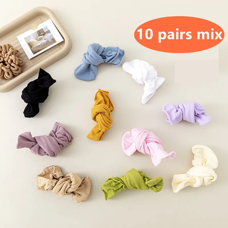 10 Pairs Pile socks Women's Sock Loose Ice Thin Summer Solid color Japanese Nylon Socks Fashion College Style Soft Breathable