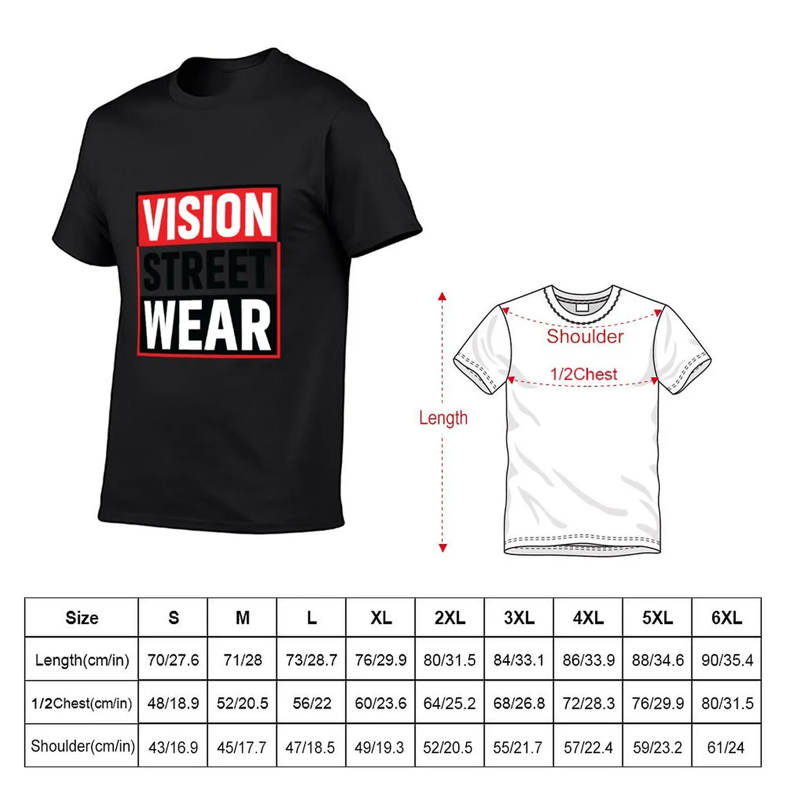 Trendy Vision Street Wear T-Shirt heavyweights anime mens fashion