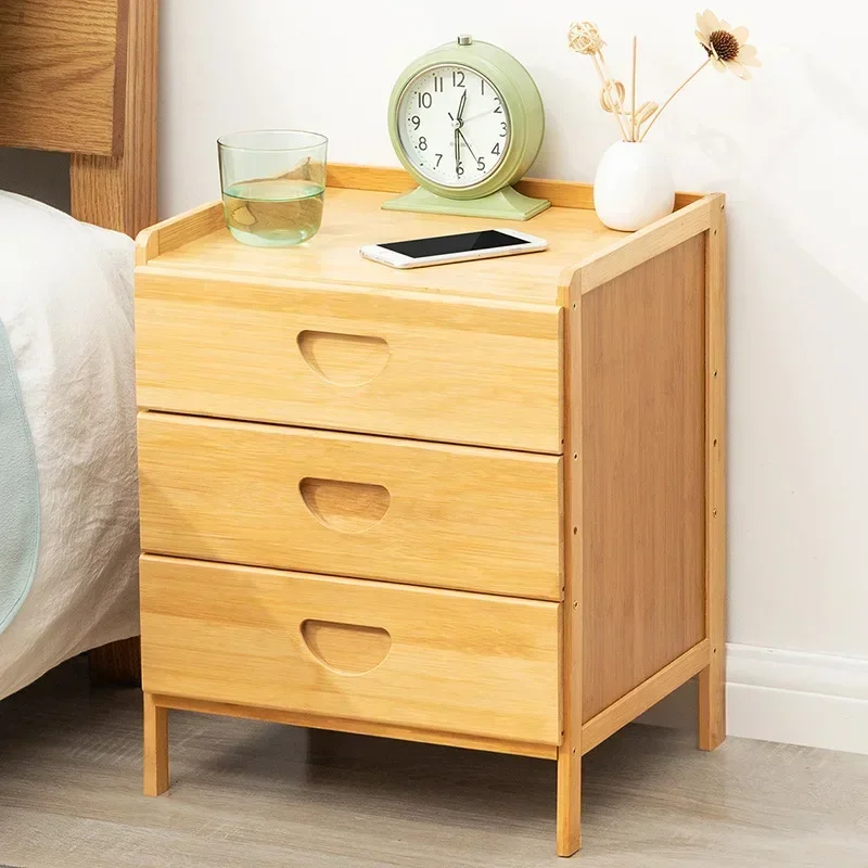 Modern Bedside Table Simple Solid Wood Small Cabinet Storage Cabinet Bedroom Bedside Simple Nordic European Modern Mini