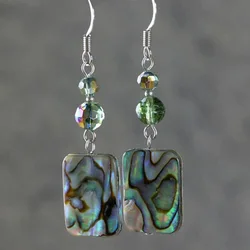 Vintage Design Unusual Earrings Abalone Shell Acetic Acid Version Acrylic Geometry Square Dangle Drop Earrings Women Wholesale