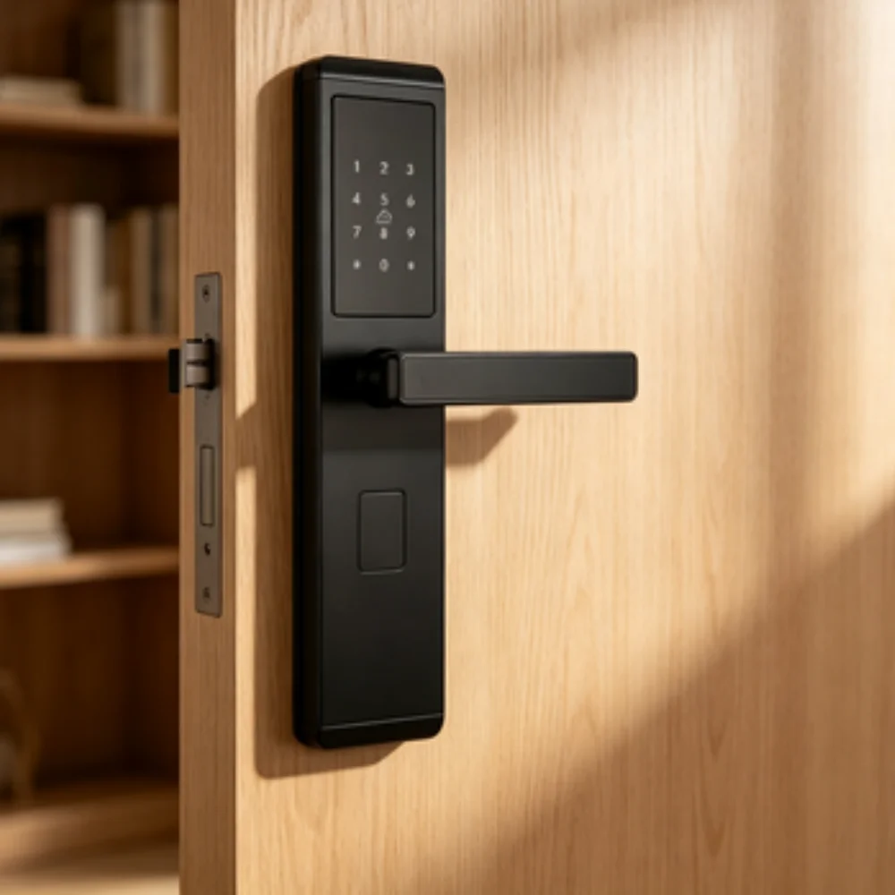 

Digital smart lock, standard lock body, touch password card, anti-vandal handle, HR smart lock, suitable for family villas