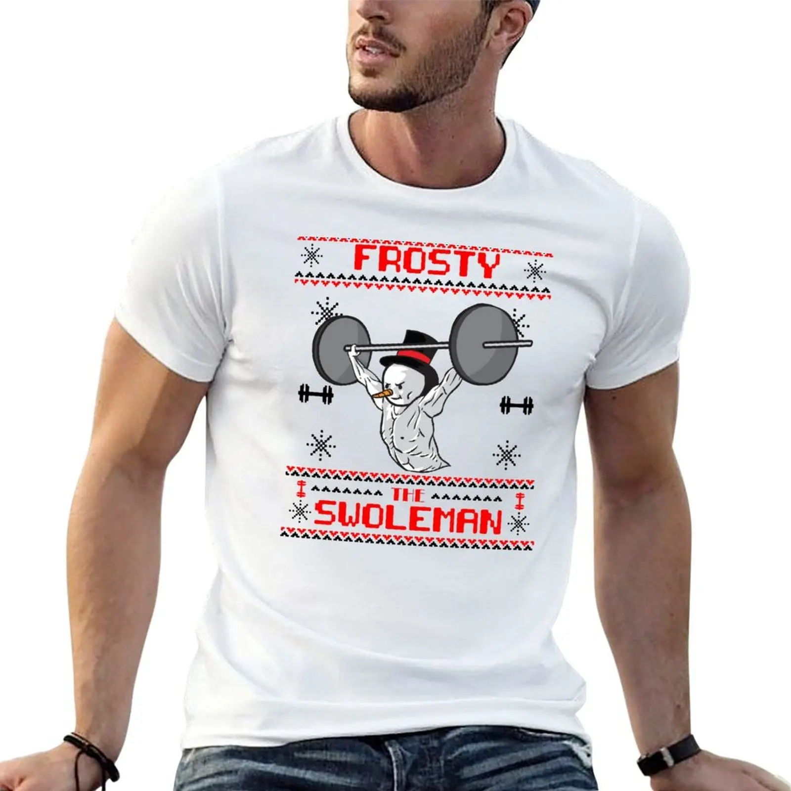 

Frosty The Swoleman Christmas Version2 Shirt, Hoodie, T-Shirt man t shirts for men t shirt men 100% cotton luxury brand T-Shirt