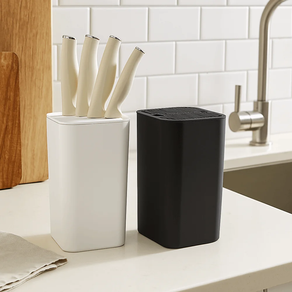 

Вставленный дизайн, держатель для резака, квадратная многофункциональная подставка для хранения резака, съемный компактный органайзер для кухонной утвари