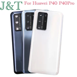 For Huawei P40 P40Pro Battery Back Cover 3D Glass Panel Rear Door For Huawei P40 Pro Housing Case + Camera Frame Lens Replace