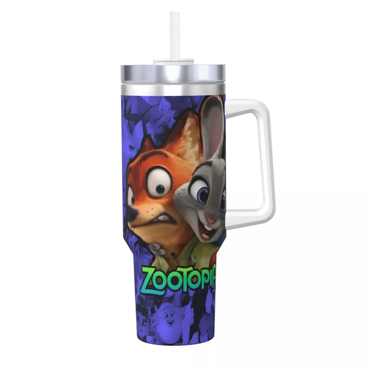 Zootopia Judy And Nick Tumbler Cold Drink Water Bottle Keep Heat Stainless Steel Thermal Cups Custom Driving Mugs Cup