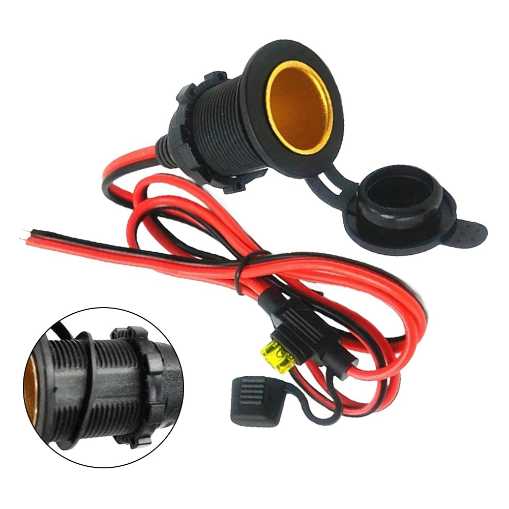 Reliable Car Charging Connector DC Socket Connector 12V-24V Extension Cord 100CM Length For Car Center Console